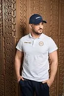 Поло KAMA TYRES мужское белое